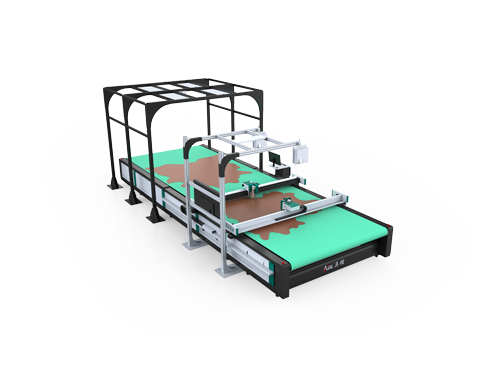 皮革切割機(jī)左俯視圖